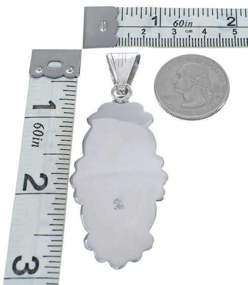 Native American Turquoise Genuine Sterling Silver Pendant JX123275
