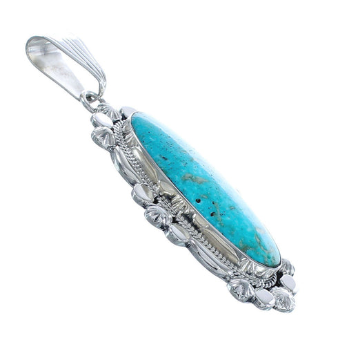 Native American Turquoise Genuine Sterling Silver Pendant JX123278