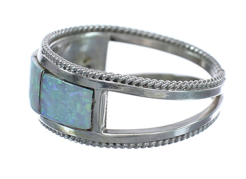 Native American Zuni Opal Sterling Silver Ring Size 9-3/4 AX123314