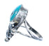Flower Scalloped Leaf Turquoise Genuine Sterling Silver Navajo Ring Size 6 AX123280