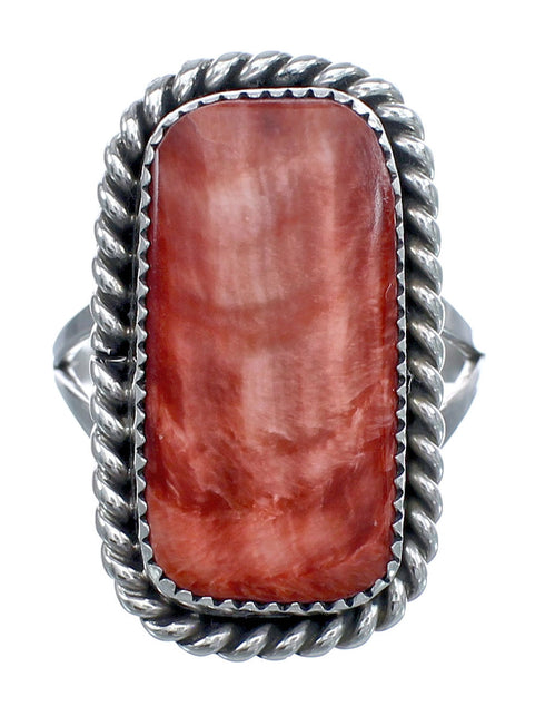 Native American Oyster Shell Genuine Sterling Silver Ring Size 9-1/2 AX123320