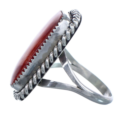 Native American Oyster Shell Genuine Sterling Silver Ring Size 9-1/2 AX123320