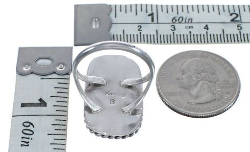 Native American Oyster Shell Genuine Sterling Silver Ring Size 9-1/2 AX123320