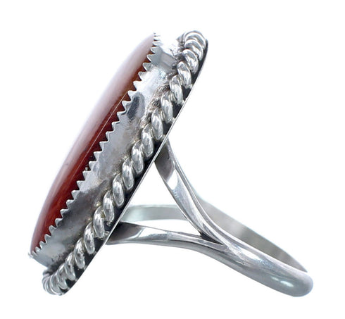 Native American Oyster Shell Genuine Sterling Silver Ring Size 9-1/4 AX123321