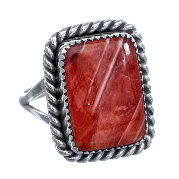 Native American Oyster Shell Genuine Sterling Silver Ring Size 9-1/2 AX123322