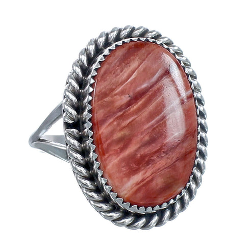 Native American Oyster Shell Genuine Sterling Silver Ring Size 7-1/4 AX123323