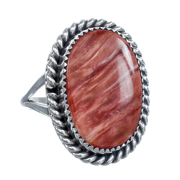 Native American Oyster Shell Genuine Sterling Silver Ring Size 7-1/4 AX123323