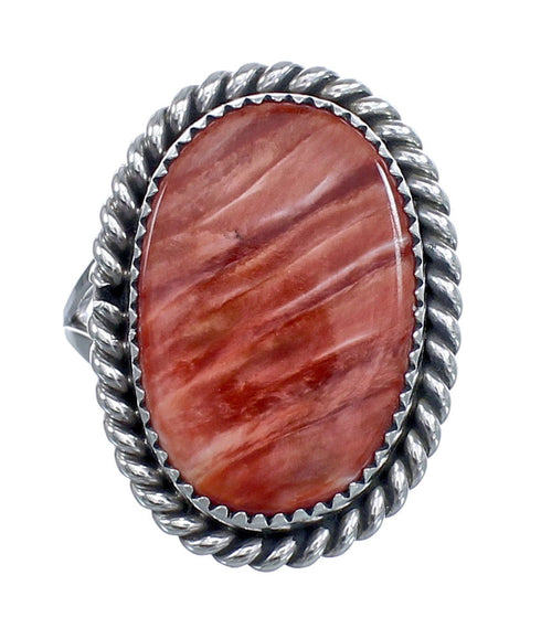 Native American Oyster Shell Genuine Sterling Silver Ring Size 7-1/4 AX123323