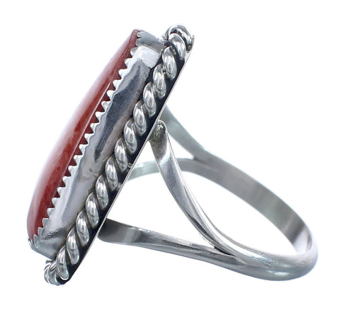 Native American Oyster Shell Genuine Sterling Silver Ring Size 8-1/4 AX123325