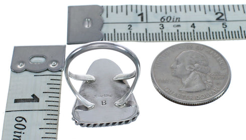 Native American Oyster Shell Genuine Sterling Silver Ring Size 8-1/4 AX123325