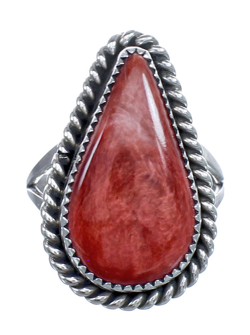 Native American Oyster Shell Genuine Sterling Silver Ring Size 8-1/4 AX123326