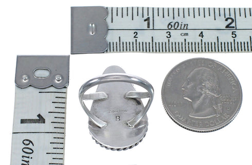 Native American Oyster Shell Genuine Sterling Silver Ring Size 9-1/4 AX123329