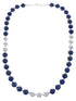 Sterling Silver And Lapis Navajo Bead Necklace AX123520