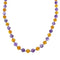 Amber And Amethyst Sterling Silver Navajo Bead Necklace AX123522