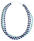 American Indian 3-Strand Multicolor Silver Bead Necklace AX123499