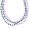 American Indian 3-Strand Multicolor Silver Bead Necklace AX123503