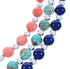 American Indian 3-Strand Multicolor Silver Bead Necklace AX123495