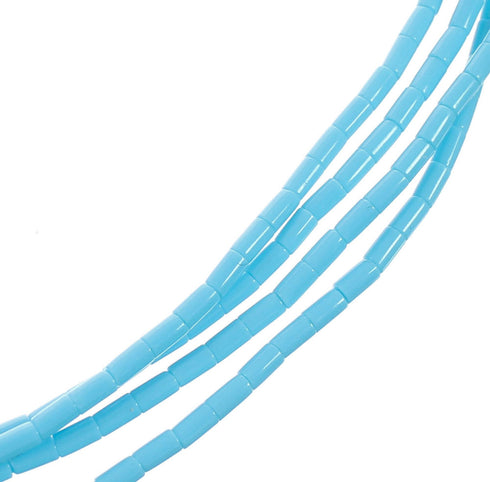 Native American Sterling Silver 4-Strand Turquoise Heishi Bead Necklace AX123538