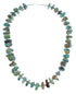 Navajo Kingman Turquoise Genuine Sterling Silver Bead Necklace AX123413