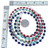 American Indian 3-Strand Multicolor Silver Bead Necklace AX123398