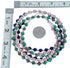 American Indian 3-Strand Multicolor Silver Bead Necklace AX123400