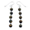Tiger Eye And Sterling Silver Native American Bead Hook Dangle Earrings AX123590