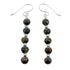 Tiger Eye And Sterling Silver Native American Bead Hook Dangle Earrings AX123590