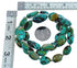 Kingman Turquoise Native American Bead And Silver Necklace JX123458