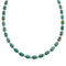 Kingman Turquoise Native American Bead And Silver Necklace JX123457