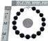 Native American Onyx Genuine Sterling Silver Bead Bracelet JX123375