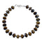Native American Tiger Eye Silver Bead Bracelet JX123380
