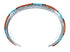 Native American Sterling Silver Multistone Inlay Cuff Bracelet AX123716