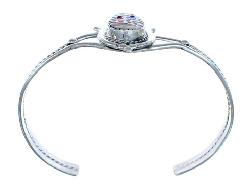 Zuni Genuine Sterling Silver Multicolor Corn Bracelet AX123739