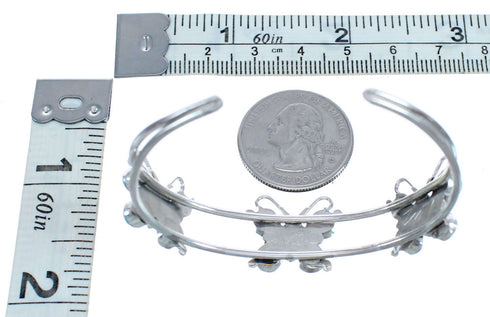 Zuni Opal Sterling Silver Butterfly Cuff Bracelet AX123740