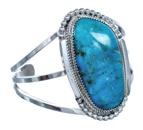 Sterling Silver And Turquoise Navajo Cuff Bracelet AX123780