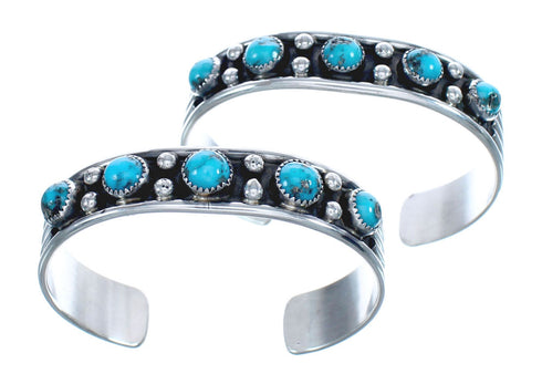 Sterling Silver Turquoise Navajo Cuff Bracelet AX123772
