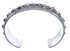 Coral Native American Authentic Sterling Silver Cuff Bracelet AX123811