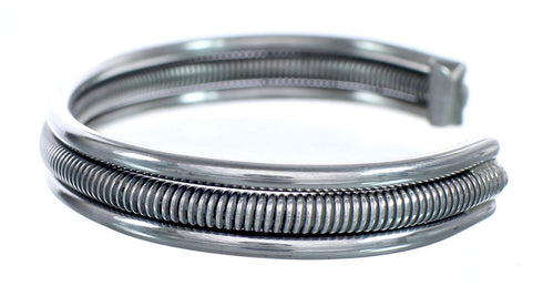 Authentic Sterling Silver Native American Navajo Cuff Bracelet JX123854