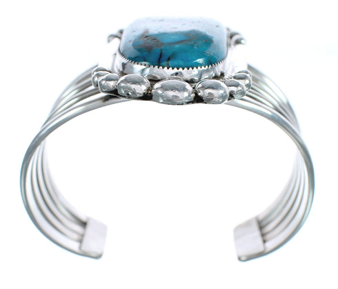 Native American Navajo Sterling Silver Turquoise Jewelry Cuff Bracelet AX123886