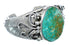 Native American Turquoise Leaf Genuine Sterling Silver Cuff Bracelet AX123877