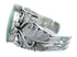 Native American Turquoise Leaf Genuine Sterling Silver Cuff Bracelet AX123877