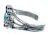 Sterling Silver Turquoise Coral Leaf Navajo Cuff Bracelet AX123861