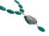 Native American Sterling Silver Turquoise Pendant Bead Necklace AX123890