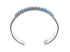 Blue Opal Inlay Sterling Silver Zuni Indian Cuff Bracelet AX123910