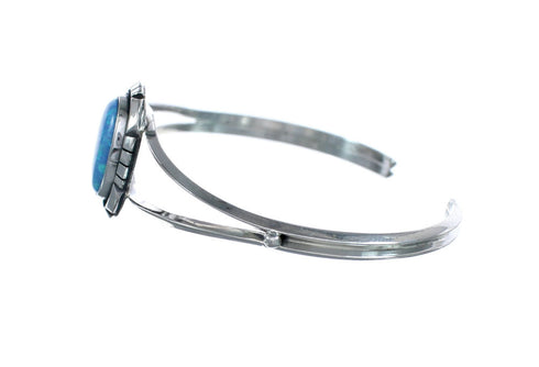 Blue Opal Sterling Silver Native American Cuff Bracelet AX123899
