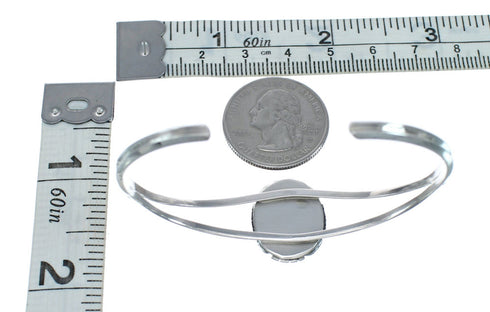 Blue Opal Sterling Silver Native American Cuff Bracelet AX123899