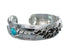 Sterling Silver Turquoise Navajo Wolf Cuff Bracelet AX123905