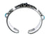 Sterling Silver Turquoise Navajo Wolf Cuff Bracelet AX123905