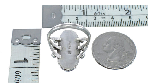 Twisted Sterling Silver Navajo Tiger Eye Ring Size 9 AX123965