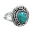 Native American Genuine Sterling Silver Turquoise Ring Size 8-1/4 AX124089